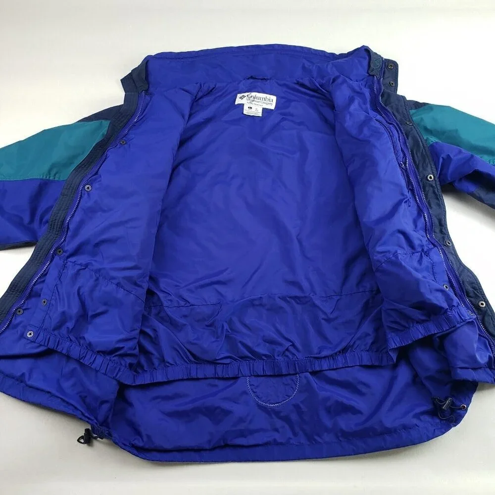 Vintage Salt Lake 2002 Olympics Columbia Williwaw Jacket Mens Large Blue 3 in 1